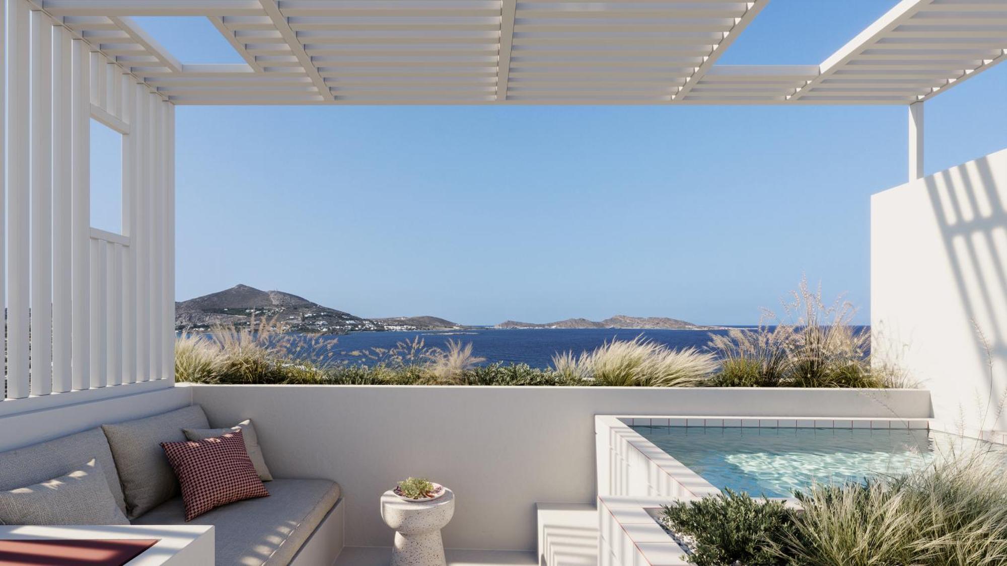 ホテル Aegean Colors Paros ナウサ エクステリア 写真